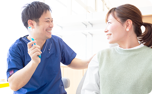 怖くない、患者様が話しやすい空間作り